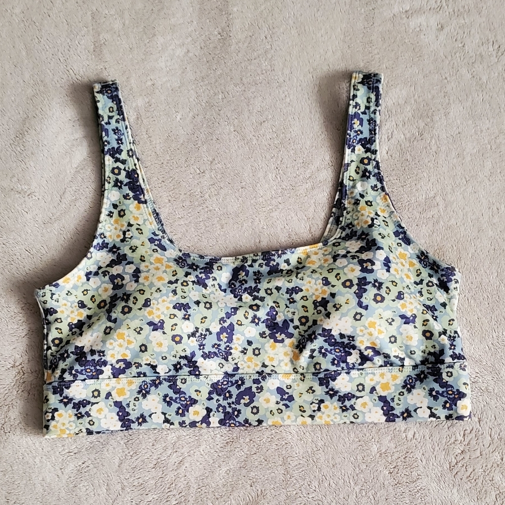 Workout Bra, Size XL, Floral Design